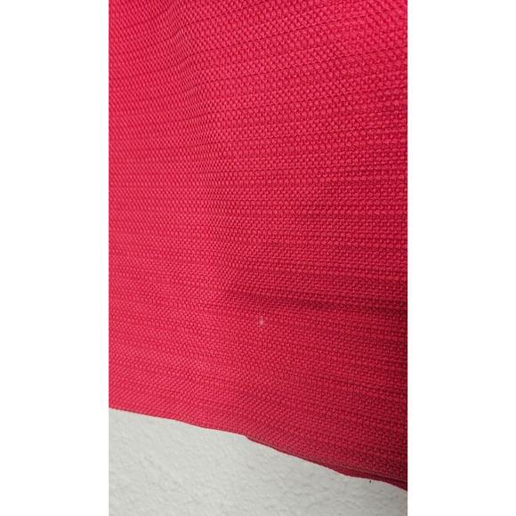 Banana Republic Womens Pencil Skirt 2 Hot Pink Cotton Pleated Back Slit Classic - Picture 3 of 9